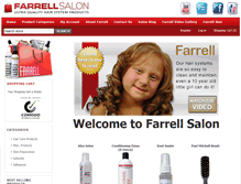 Tablet Screenshot of farrellsalon.com